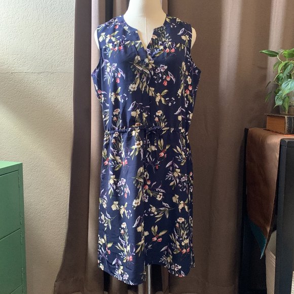 Original Nicole Miller Navy Floral Sundress - Picture 1 of 10